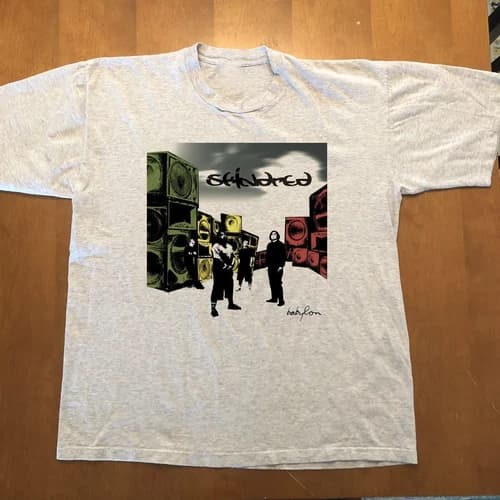 2004 Skindred band Babylon Album Light Grey T shirt Full Size S-5XL