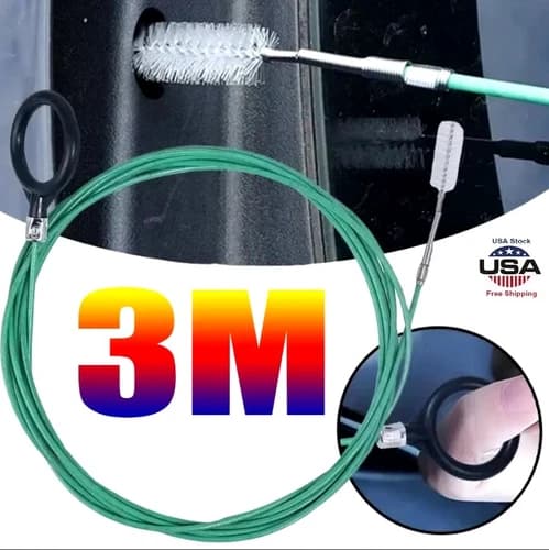 9.85ft Car Drain Dredge Sunroof Cleaning Brush Tool Clean Auto Accessories 3M US