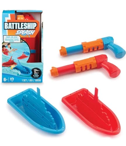 Hasbro Battleship Splash Game Kids Backyard Water Toys for Outdoor Summer Fun