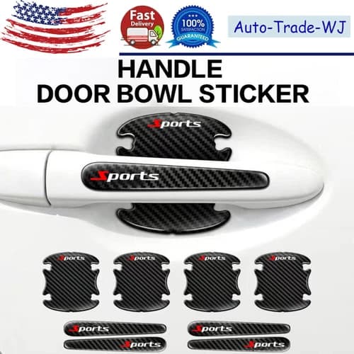 8PCS Door Handle Bowl Anti Scratch Sticker Protector Cover Car Accessories