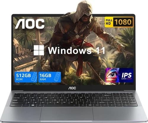 [90% NEW] AOC 15.6" Laptop Intel N97 16GB DDR4 RAM 512GB SSD WIFI BT win11 Pro