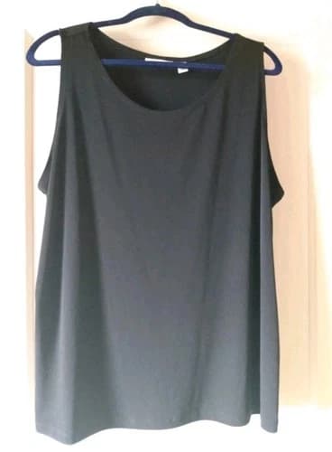 Women's XL Black Susan Graver Sleeveless Fashion Business Tank Top Shirt