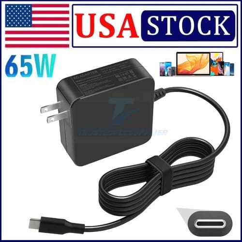 USB-C Type C Charger for Laptop Chromebook Tablet Phone 65w Universal Charge