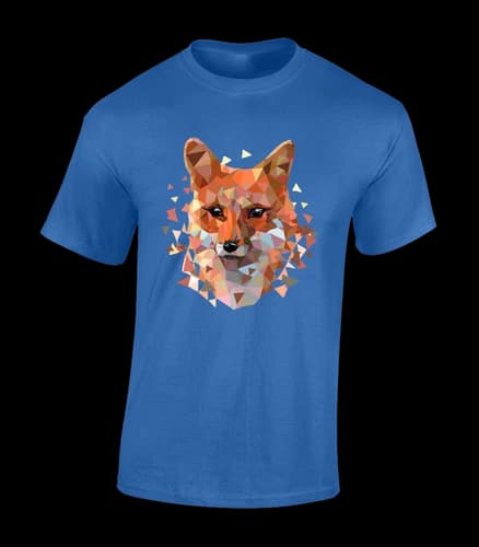 GEOMETRIC FOX MENS T SHIRT COOL ANIMAL LOVER NATURE DESIGN TOP GIFT IDEA