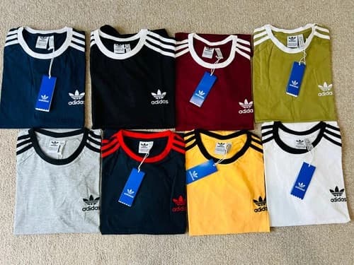 MENS ADIDAS 3 STRIPES GREAT QUALITY SHORT SLEEVE T-SHIRT