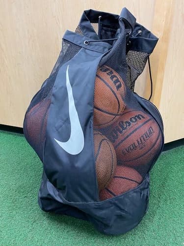 Large Nike Mesh Sports Equipment Bag w/ Padded Shoulder Strap Drawstring 32"x19"