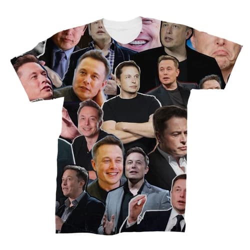 Elon Musk Photo Collage T-Shirt