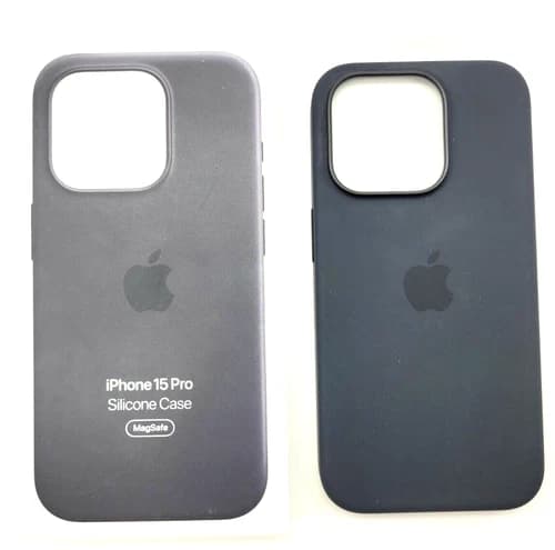 Authentic OEM Apple Silicone Phone Case with MagSafe for iPhone 15 Pro - Black