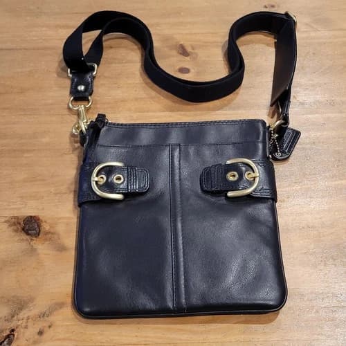 Coach Purse Bag Soho Penelope Leather Cross Body Black
