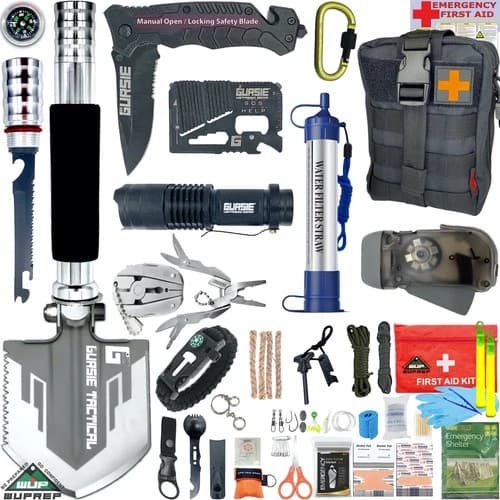 Mens Gadgets Gifts - Camping Hiking Emergency Travel Tactical Survival Gear Kit