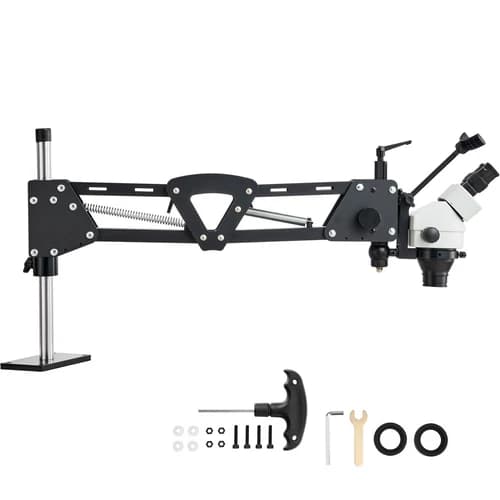 Multi-Directional Microscope with Spring Bracket Ring Light 7X-45X Jewelry
