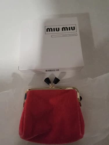 Official MIU MIU Limited Ed. Coin Purse, Accessory Pouch Hot Pink and Gold, NIB