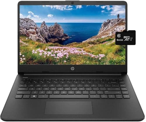 Newest HP 14'' HD Laptop Intel 4-Core Celeron 8GB RAM 128GB (64+64) Win11 Black