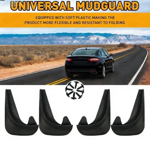 4PCS Mud Car Flaps Splash Guards For Front or Rear Auto Accessories Universal---