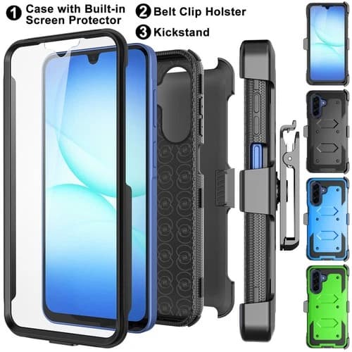 For Samsung Galaxy A17 5G Holster Case Belt Clip Defender Phone Cover + Screen