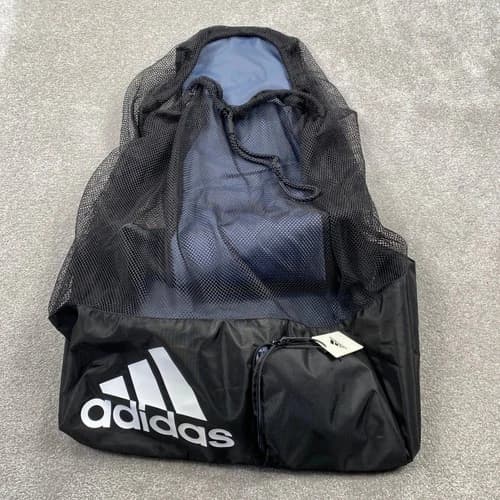 Adidas Stadium Soccer Ball Bag Black Mesh Sports Equipment Carrier CJ0360 NEW