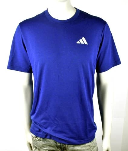 adidas Men's Train Essentials Climacool Novelty Tee Shirt Top - Blue