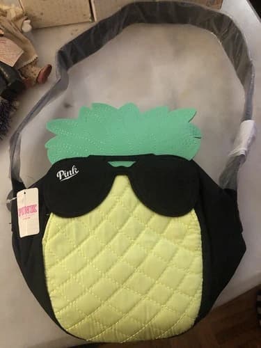 Victoria Secret PINK Pineapple Mini Insulated Lunch Bag Cooler Beach NEw