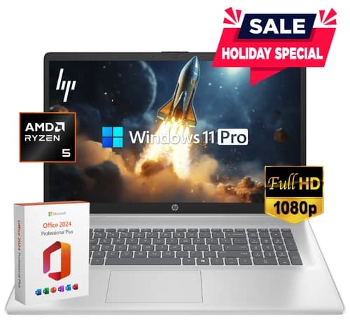 2026 HP Pavilion Laptop 17.3" FHD, AMD Ryzen 5, 8GB RAM & 512GB SSD Win 11 Pro