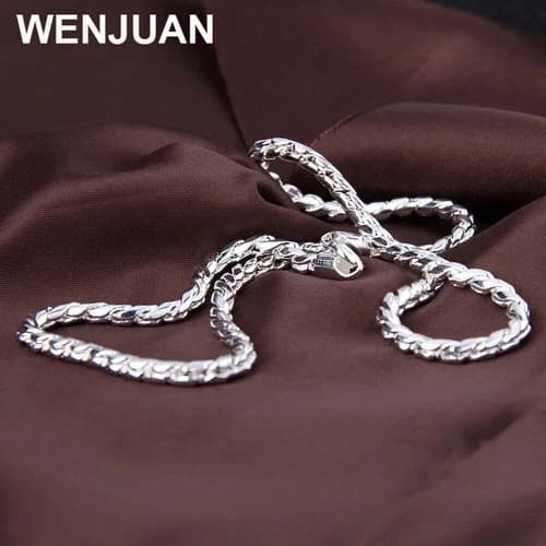 925 Sterling Silver 3mm/4mm Snake Chain Necklace Jewelry for Men & Women 20''
