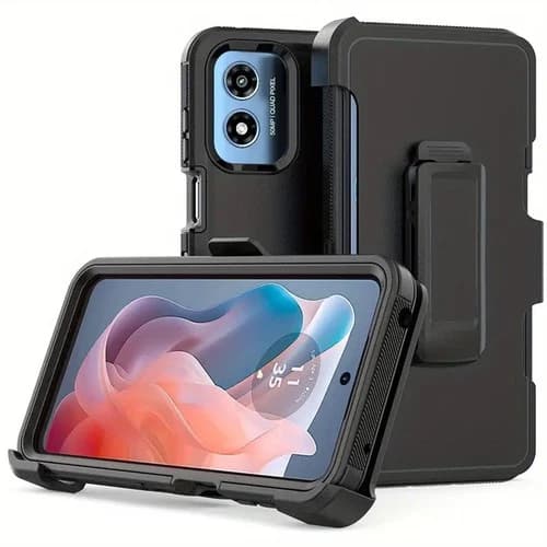 For Moto G Play 2024 Case Phone Cover Shockproof Fit Otterbox Belt+ Screen Glass