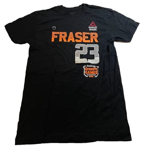 Reebok CrossFit Games 2015 Fraser 23 T-Shirt Small Black Champlain Valley NEW