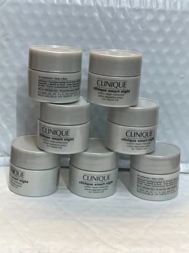 7 X CLINIQUE SMART NIGHT CUSTOM REPAIR MOISTURIZER CREAM - DRY COMBINATION-0.5X7