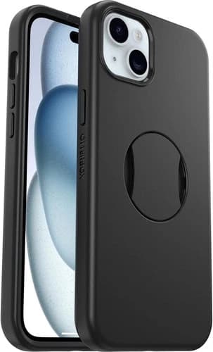 OtterBox OtterGrip Symmetry Case for iPhone 15 Plus & 14 Plus for MagSafe -Black