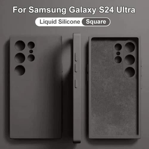 Silicone Phone Case & Screen Protector For Samsung Galaxy S22 S23 24 S25 Ultra